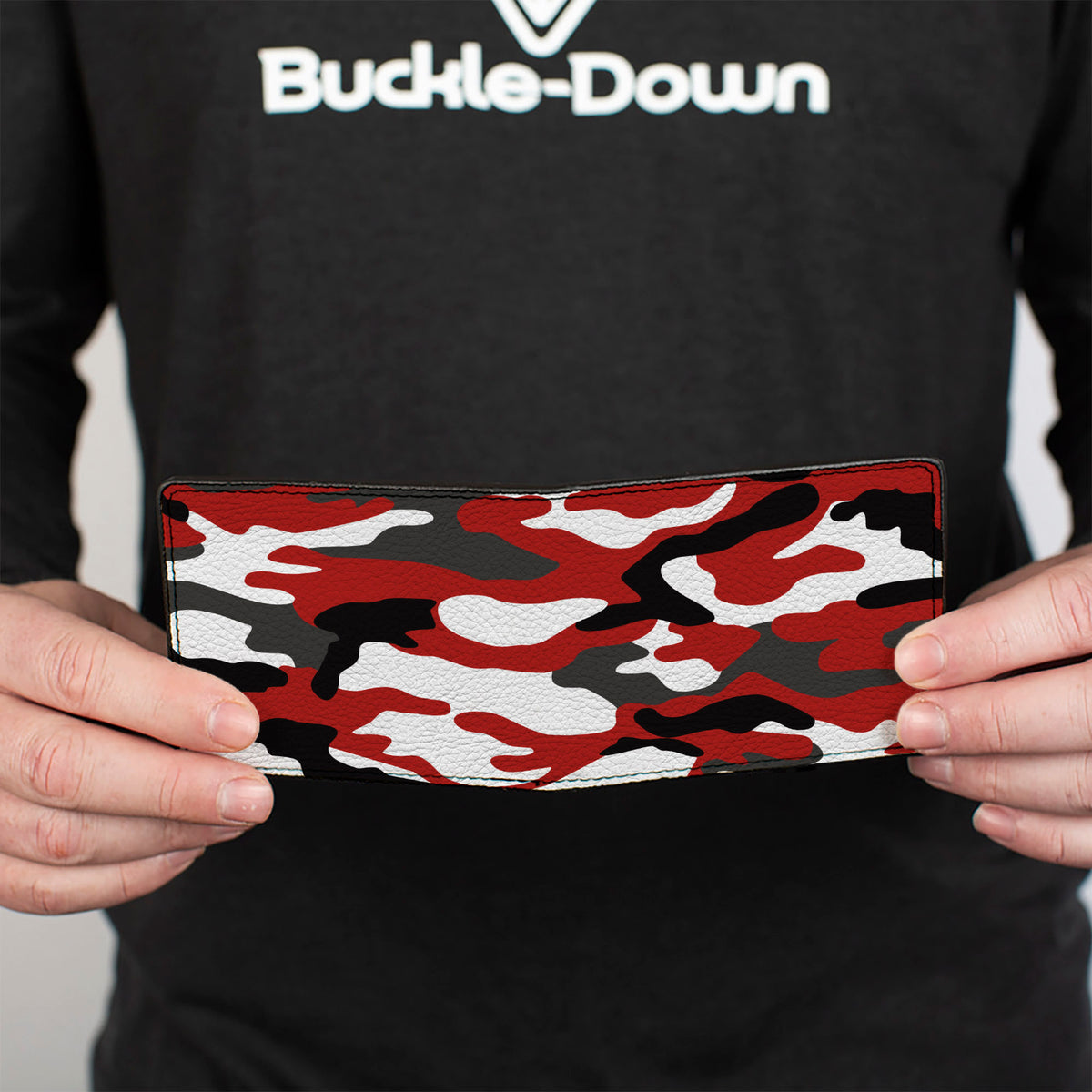 Bi-Fold Wallet - Camo Red Black Gray White Bi-Fold Wallets Buckle-Down