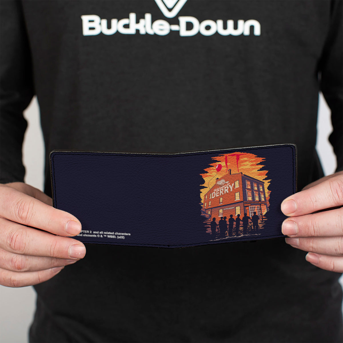 Bi-Fold Wallet - It Welcome to Derry Vintage Movie Poster Black Reds Yellows Bi-Fold Wallets IT
