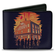 Bi-Fold Wallet - It Welcome to Derry Vintage Movie Poster Black Reds Yellows Bi-Fold Wallets IT