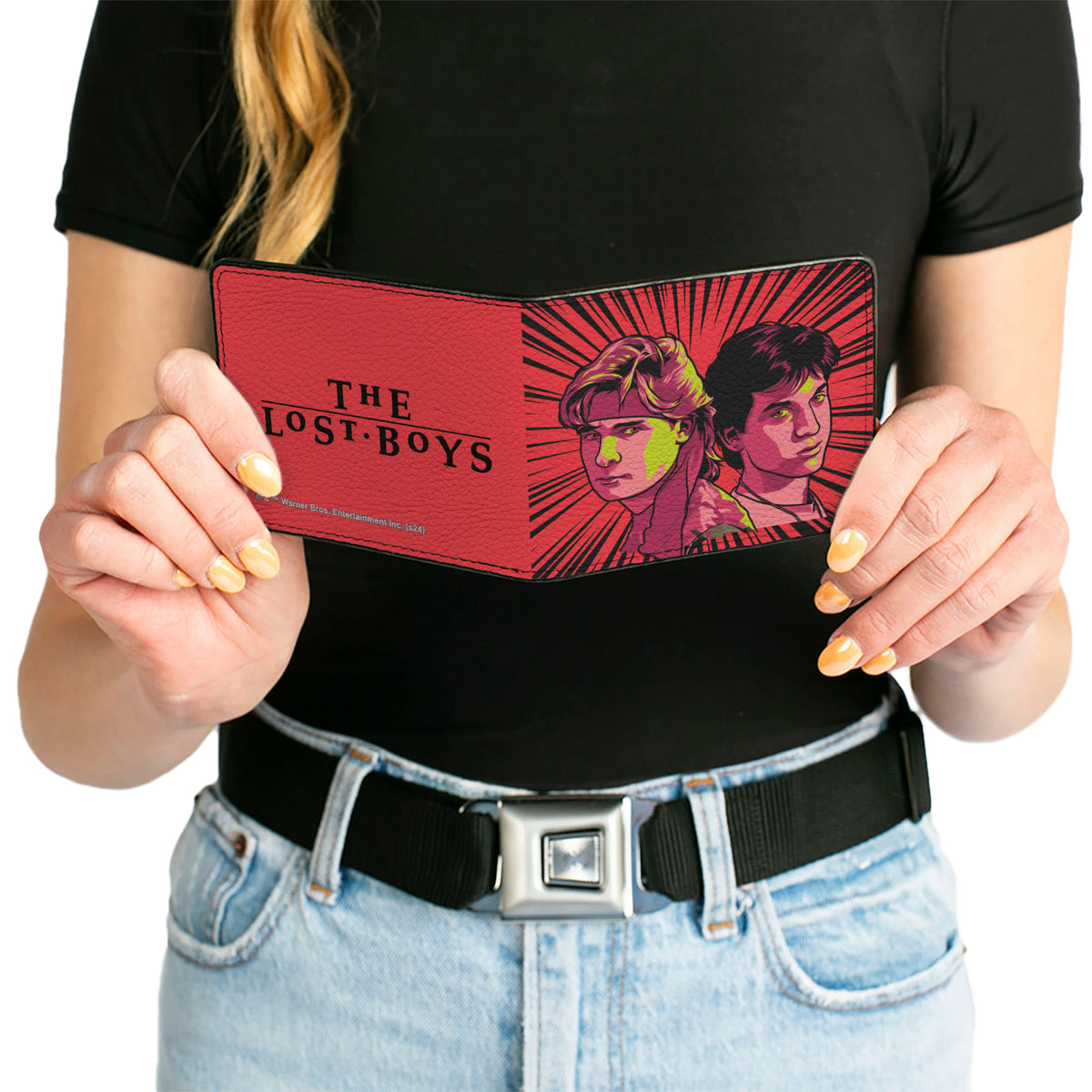 Bi-Fold Wallet - The Lost Boys Frog Brothers Rays Pose Black/Reds Bi-Fold Wallets The Lost Boys