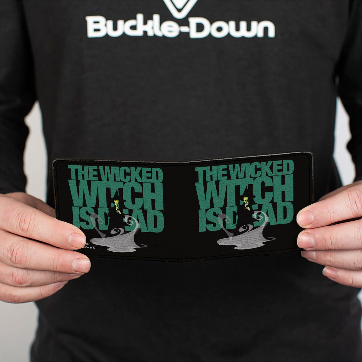 Bi-Fold Wallet - The Wizard of Oz THE WICKED WITCH IS DEAD Quote Black/Green/Grays Bi-Fold Wallets The Wizard of Oz