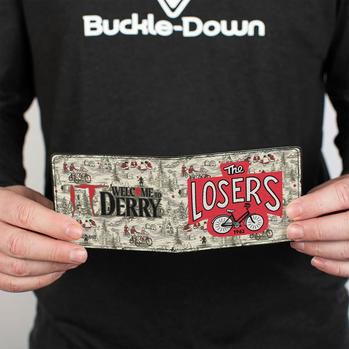 Bi-Fold Wallet - IT WELCOME TO DERRY THE LOSERS Camping Forest Scenery White/Black/Red Bi-Fold Wallets IT