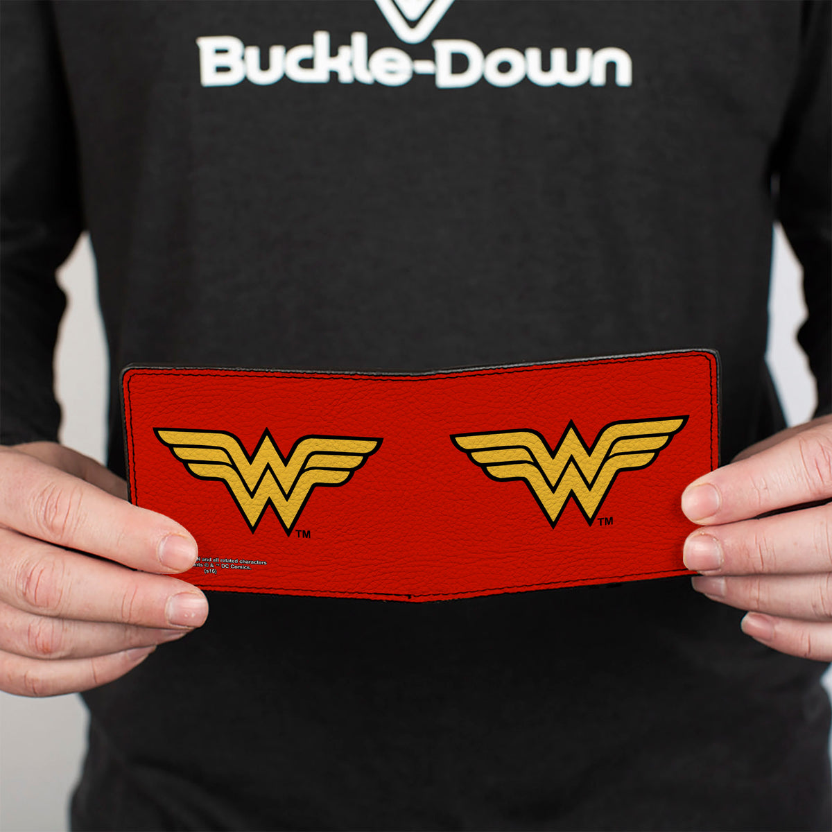 Bi-Fold Wallet - Wonder Woman Logo Red Black Gold Bi-Fold Wallets DC Comics
