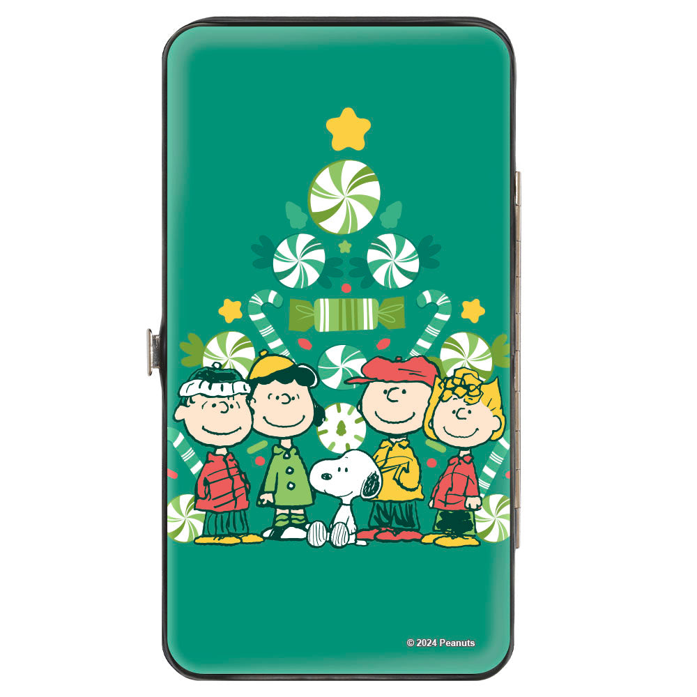 Peanuts Holiday Christmas Tree Group Hinged Wallet – Fan Gear Greens Hinged Wallets Peanuts