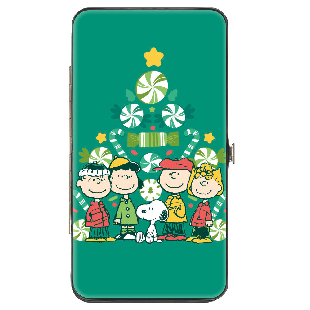 Peanuts Holiday Christmas Tree Group Hinged Wallet – Fan Gear Greens Hinged Wallets Peanuts