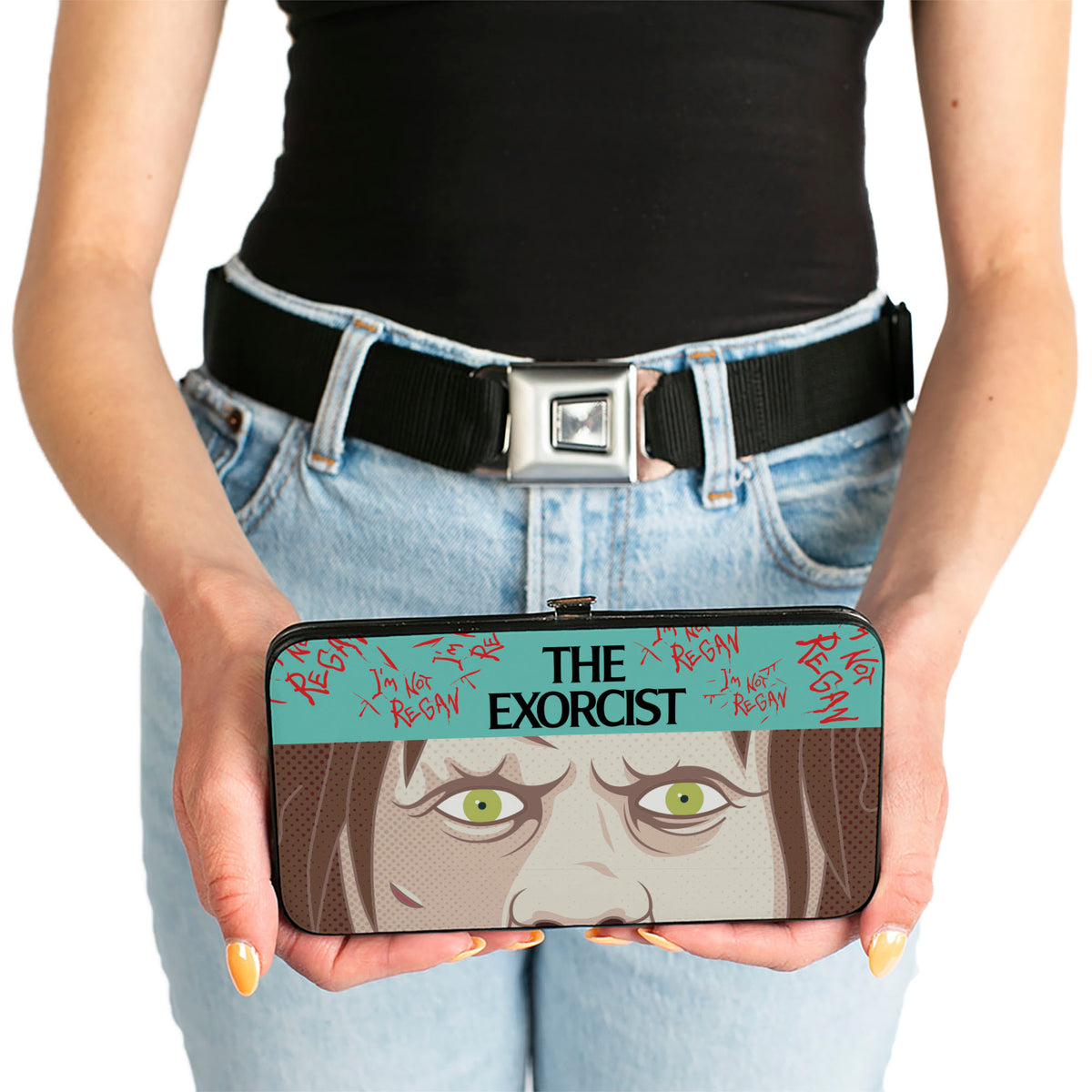 Hinged Wallet - THE EXORCIST I'M NOT REGAN Face and Levitation Poster Art Hinged Wallets The Exorcist