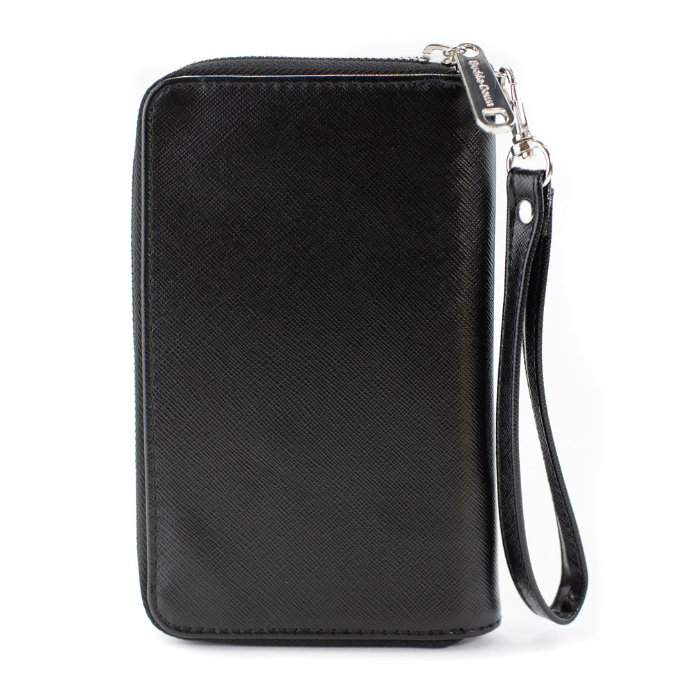 PU Zip Around Wallet Rectangle - The Wizard of Oz Characters Scenes and Icons Collage Yellow Clutch Zip Around Wallets The Wizard of Oz