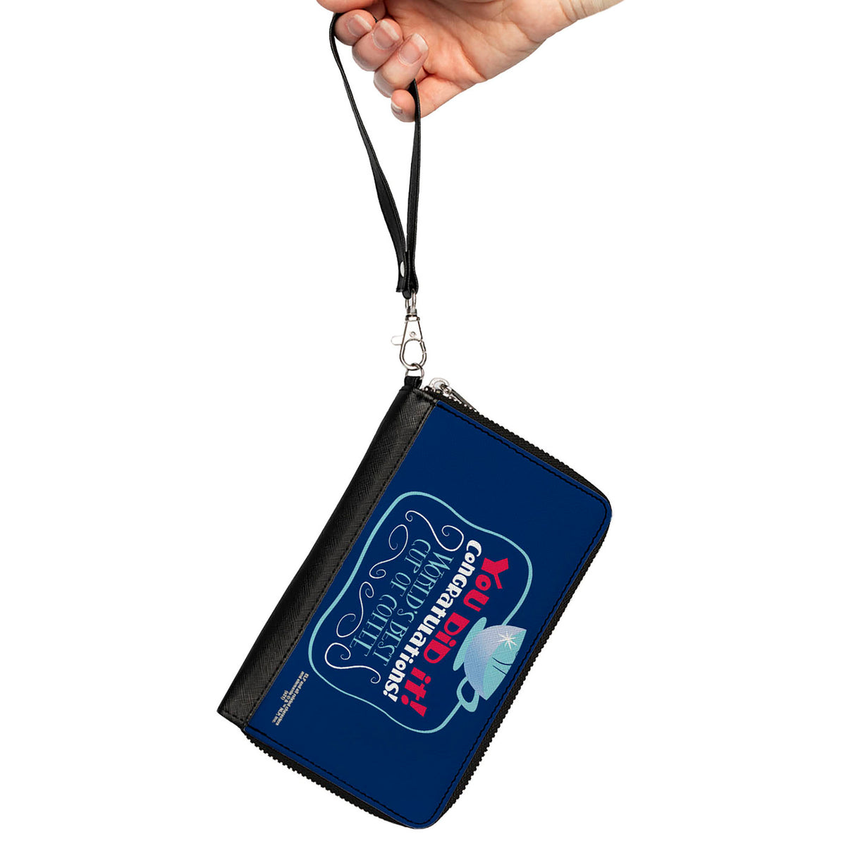 Women's PU Zip Around Wallet Rectangle - Elf Quote YOU DID IT! Coffee Quote Blue Red White Clutch Zip Around Wallets Elf