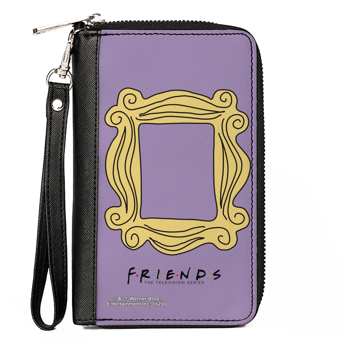 Women's PU Zip Around Wallet Rectangle - Friends Monica's Peephole Frame Lavender Yellow Clutch Zip Around Wallets Friends   
