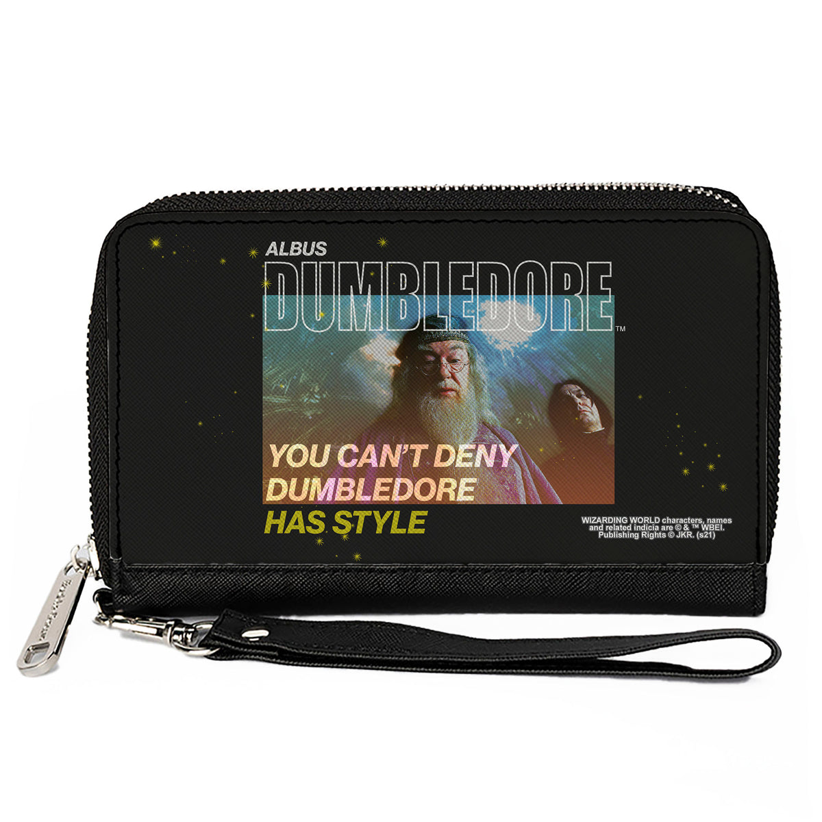 Women's PU Zip Around Wallet Rectangle - Harry Potter YOU CANT DENY DUMBLEDORE HAS STYLE with Snape Pose Clutch Zip Around Wallets Harry Potter
