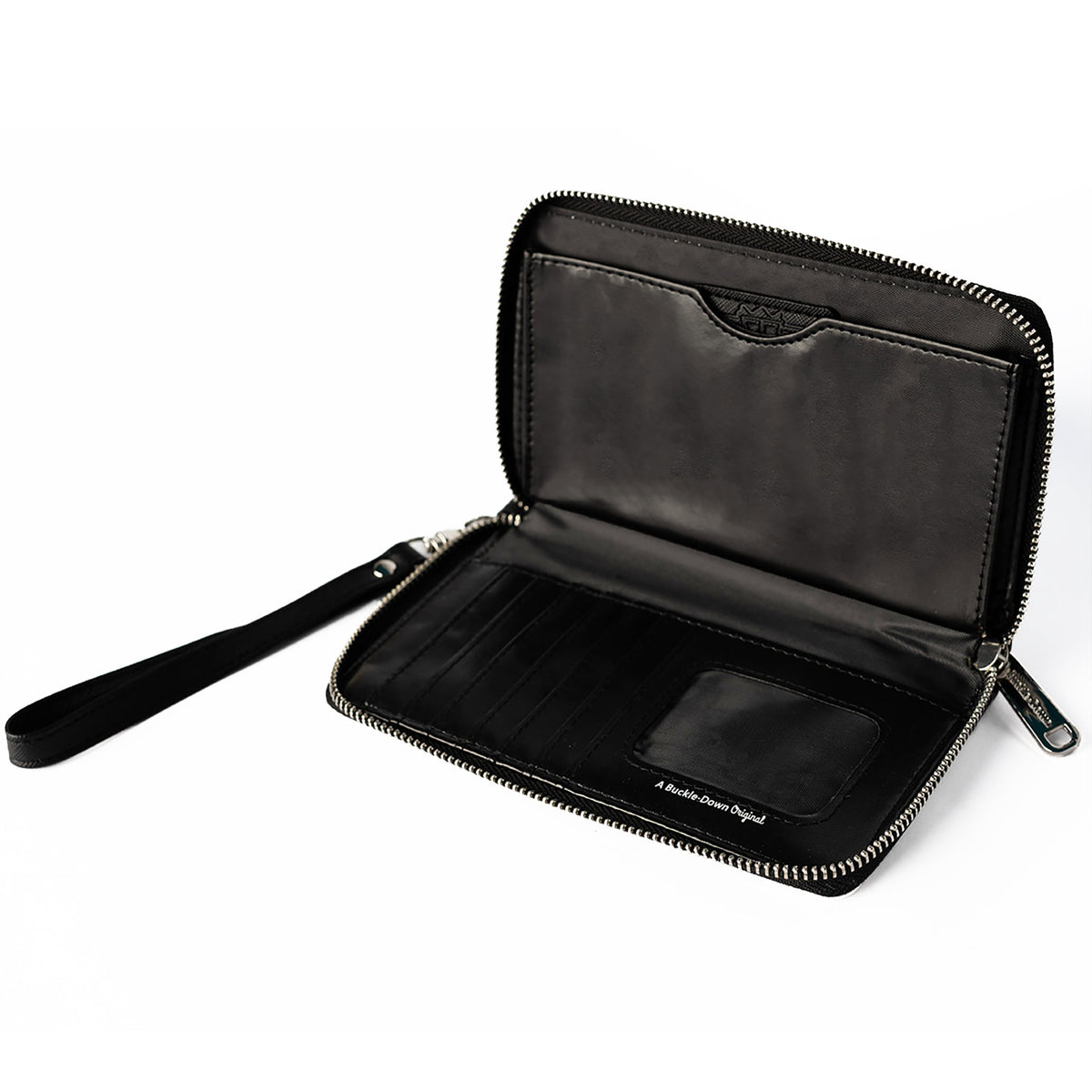 PU Zip Around Wallet Rectangle - THIS IS FINE Question Hound Cafe Fire Comic Strip Blocks Clutch Zip Around Wallets This is Fine