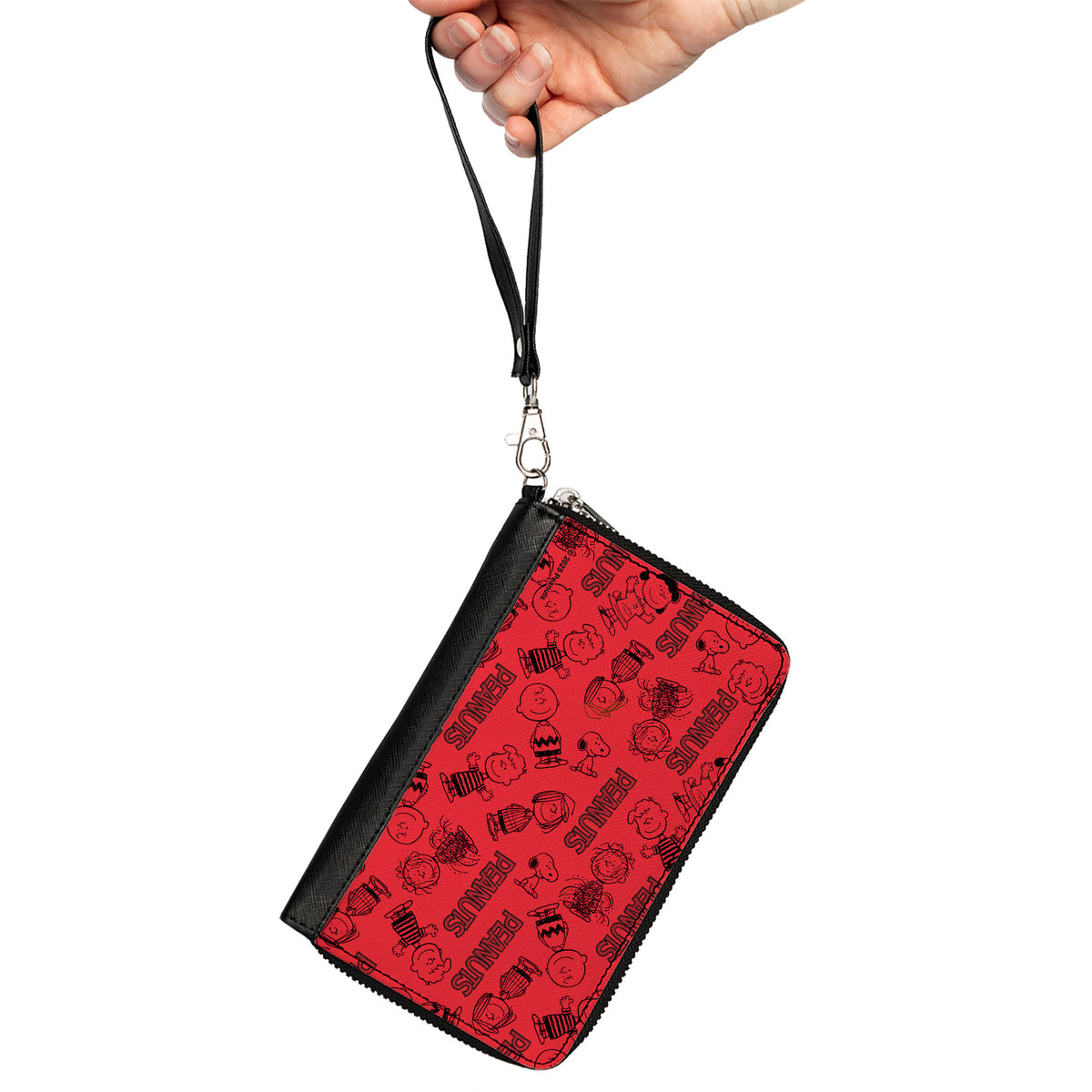 Peanuts Gang Six Character Logo Collage Zip Around Wallet – Fan Gear Red/Black Clutch Zip Around Wallets Peanuts