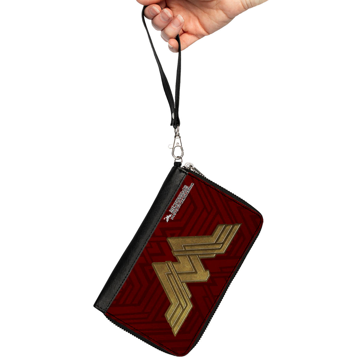 PU Zip Around Wallet Rectangle - Wonder Woman 2017 Icon Burgundys/Golds Clutch Zip Around Wallets DC Comics   