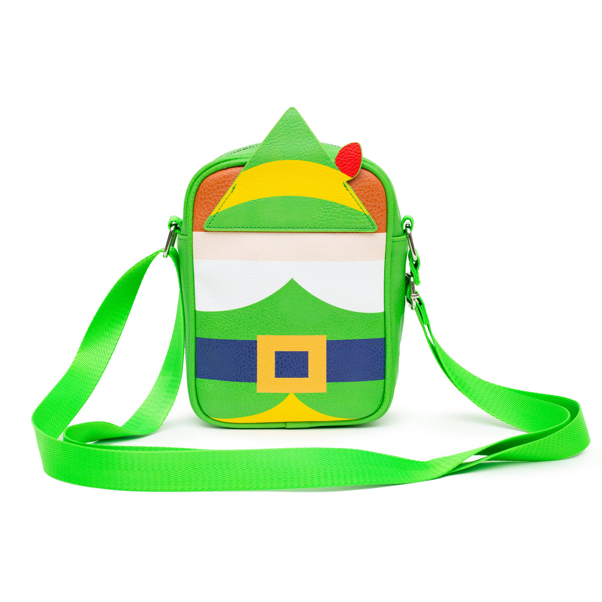 Elf Bag, Cross Body, Buddy The Elf Character Bound, Green, Vegan Leather Crossbody Bags Elf
