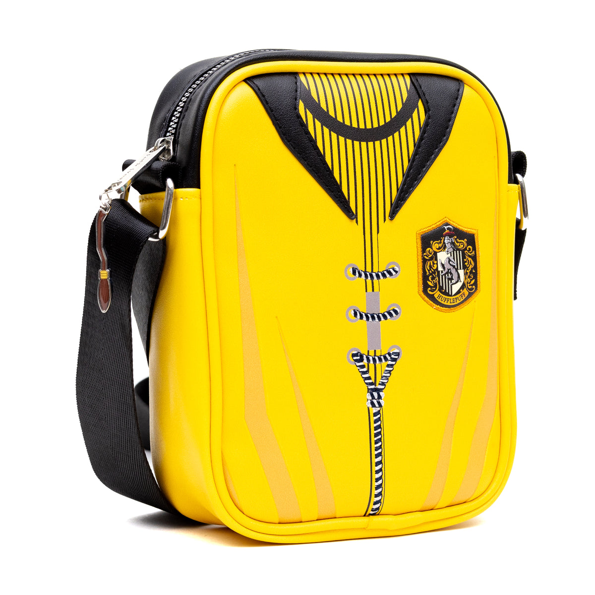 The Wizarding World of Harry Potter Vegan Leather Crossbody Bag with Adjustable Straps, Hogwarts Hufflepuff Quidditch Uniform Crossbody Bags Harry Potter