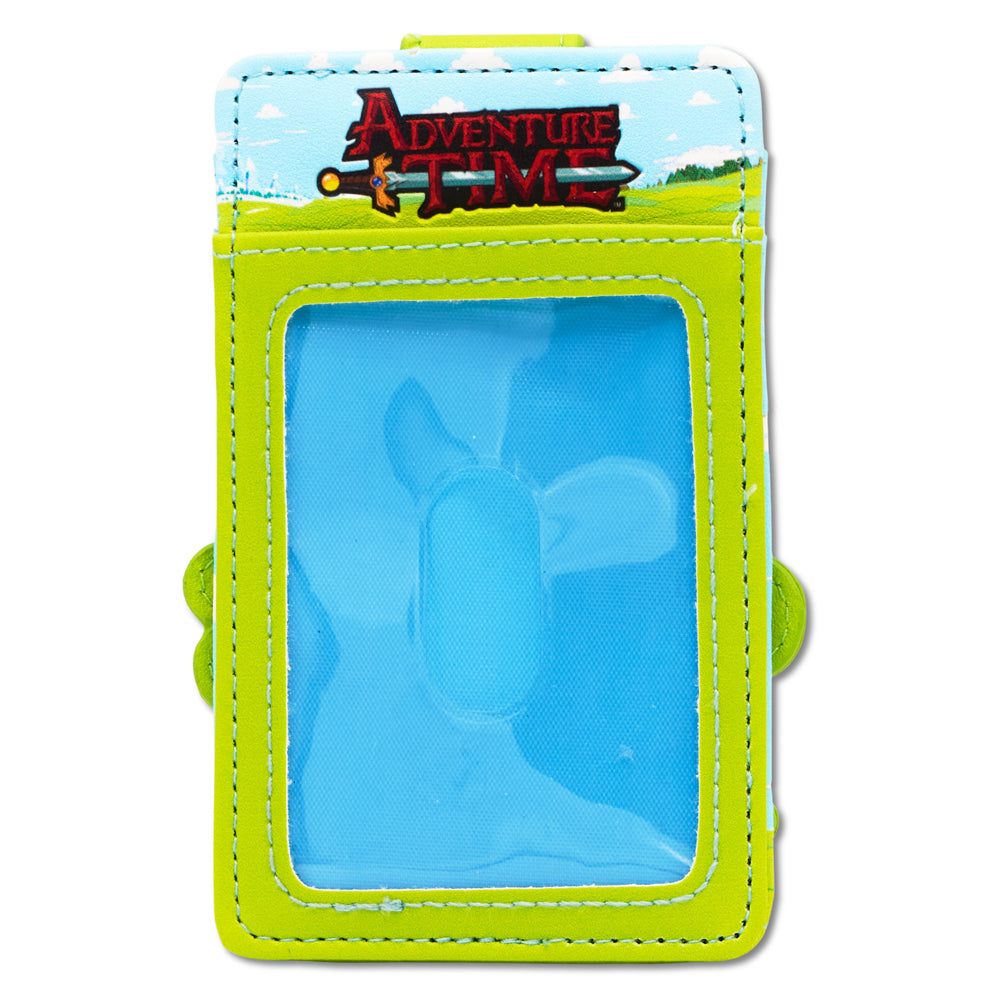 Adventure Time Wallet, Character Wallet ID Card Holder, Adventure Time Three Character Pose, Vegan Leather Mini ID Wallets Adventure Time