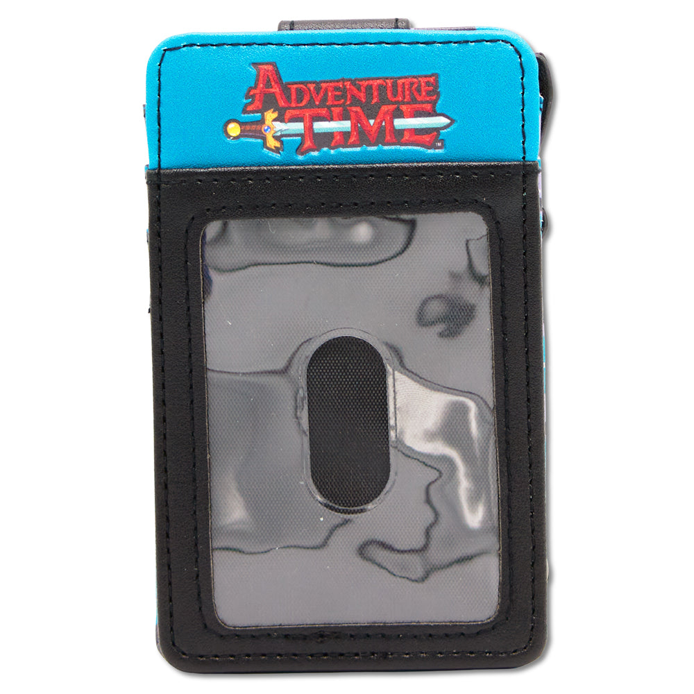 Adventure Time Wallet, Character Wallet ID Card Holder, Adventure Time Jake and Finn Action Pose, Vegan Leather Mini ID Wallets Adventure Time