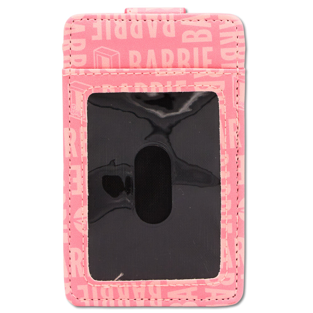 Mattel Wallet, Character Wallet ID Card Holder, Barbie Ponytail Silhouette Pinks, Vegan Leather Mini ID Wallets Barbie