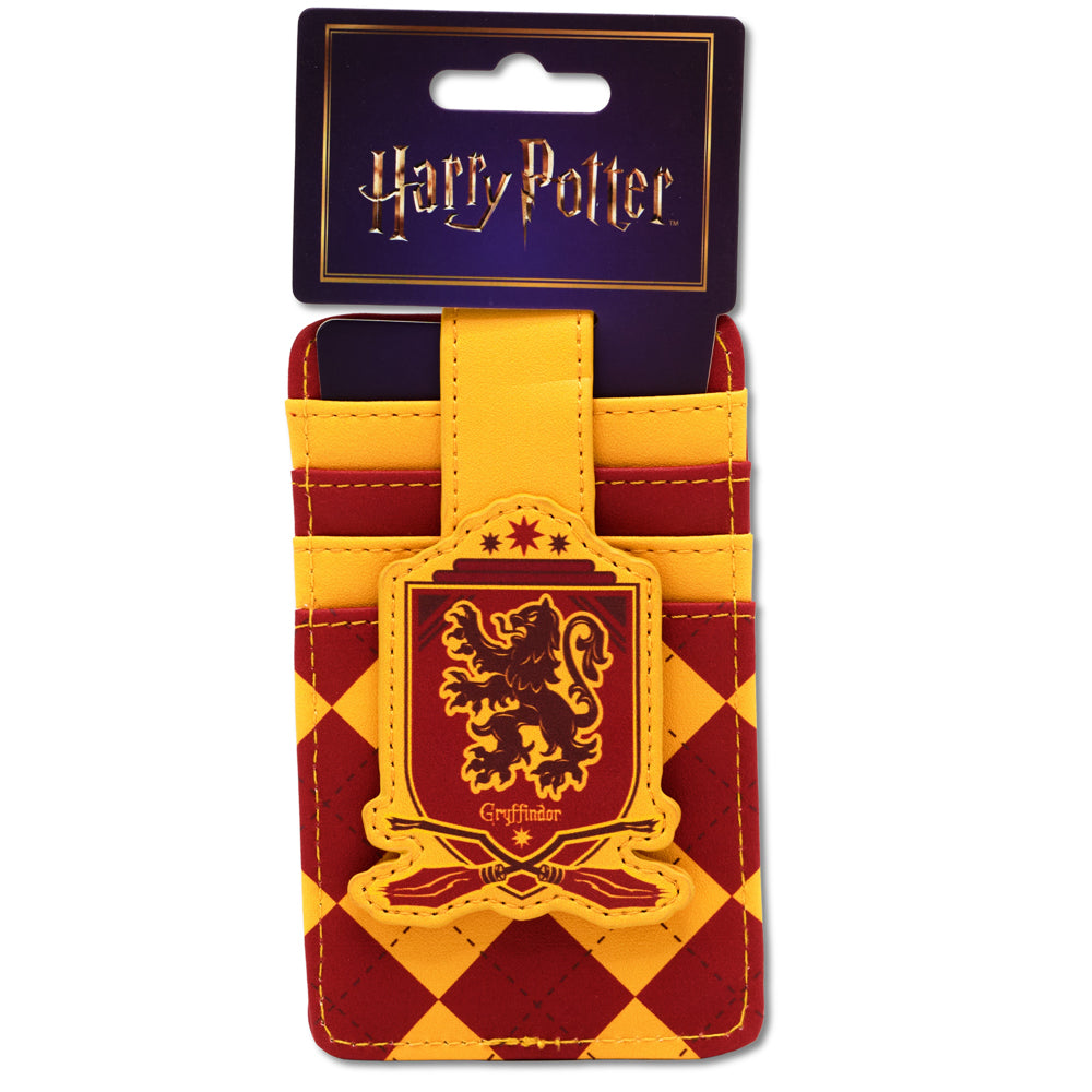 Harry Potter Wallet, Character Wallet ID Card Holder, Harry Potter Gryffindor Crest Red/Yellow, Vegan Leather Mini ID Wallets Harry Potter