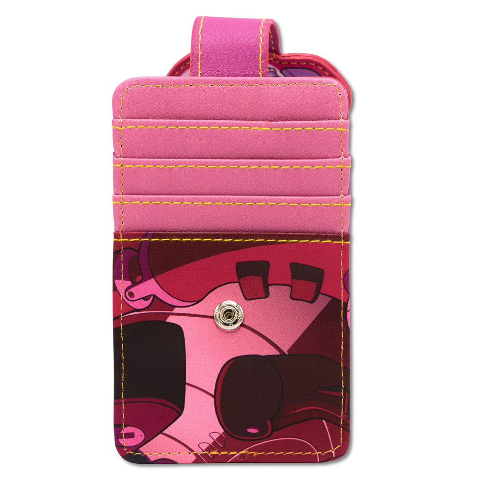Invader Zim Wallet, Character Wallet ID Card Holder, Invader Zim and GIR Voot Runner Pose Pinks, Vegan Leather Mini ID Wallets Invader Zim