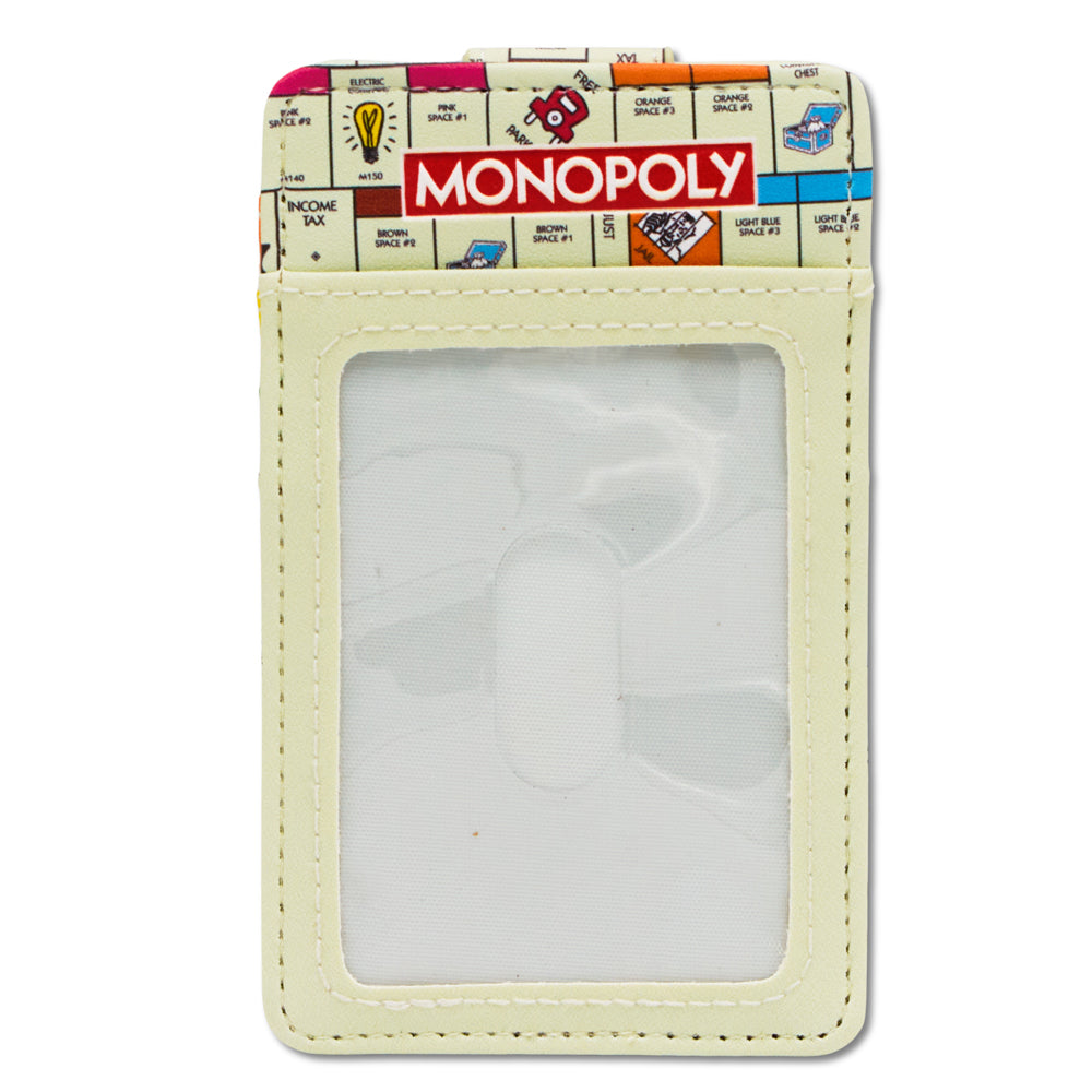 Monopoly Wallet, Character Wallet ID Card Holder, Mr. Monopoly Tap Pose, Vegan Leather Mini ID Wallets Monopoly