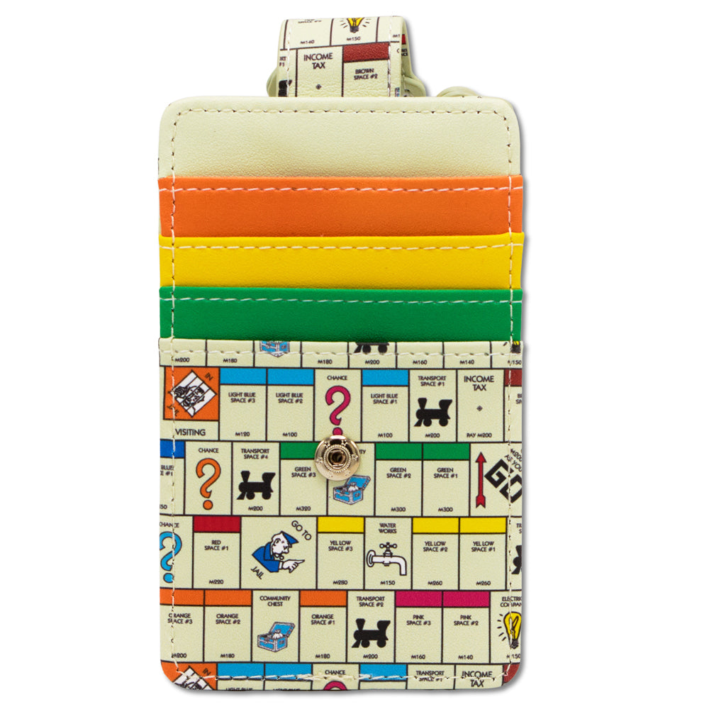 Monopoly Wallet, Character Wallet ID Card Holder, Mr. Monopoly Tap Pose, Vegan Leather Mini ID Wallets Monopoly