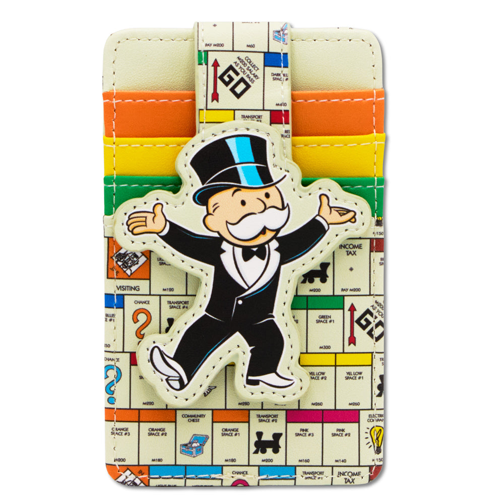 Monopoly Wallet, Character Wallet ID Card Holder, Mr. Monopoly Tap Pose, Vegan Leather Mini ID Wallets Monopoly