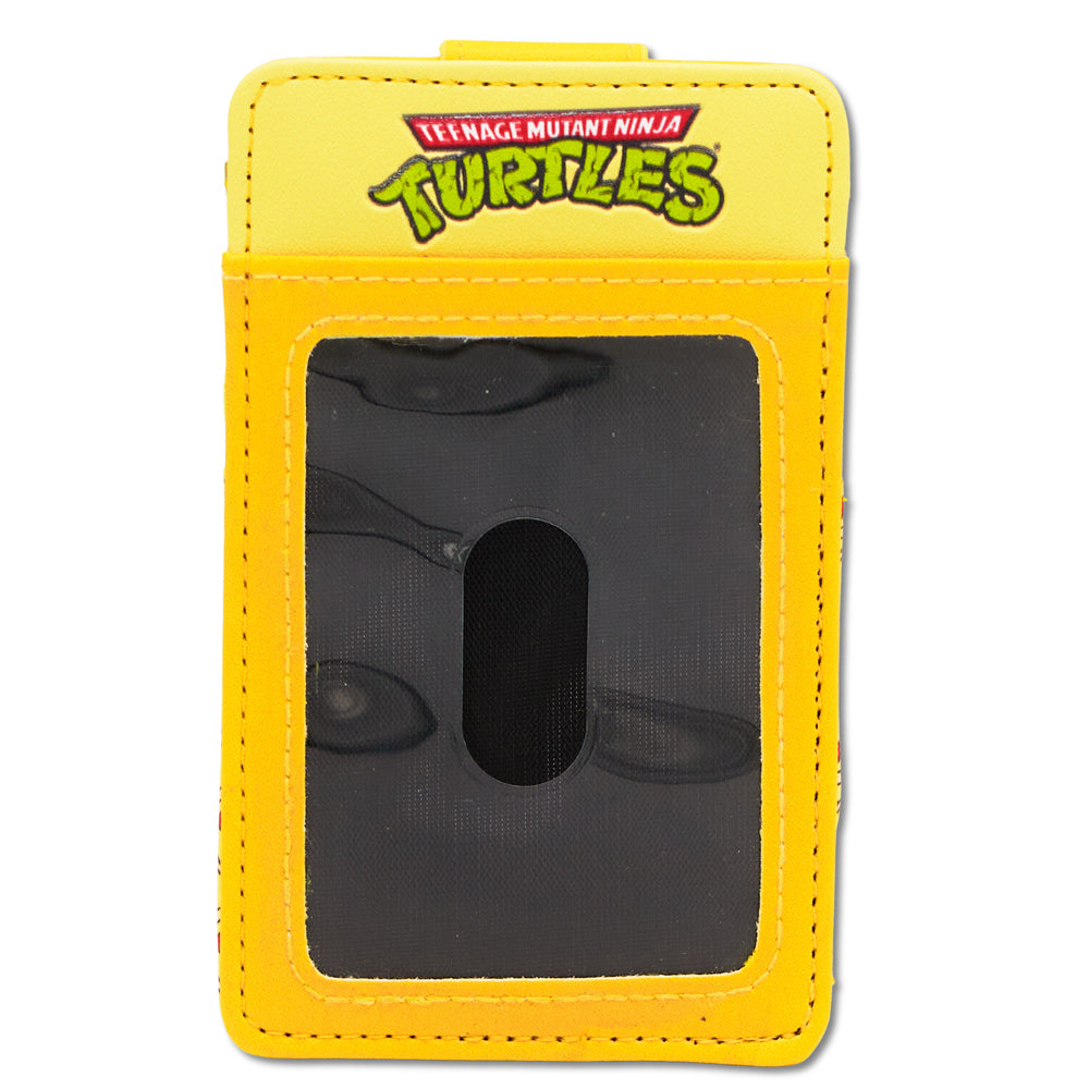 Teenage Mutant Ninja Turtles Wallet, Character Wallet ID Card Holder, Teenage Mutant Ninja Turtle Pizza Pose, Vegan Leather Mini ID Wallets Teenage Mutant Ninja Turtles