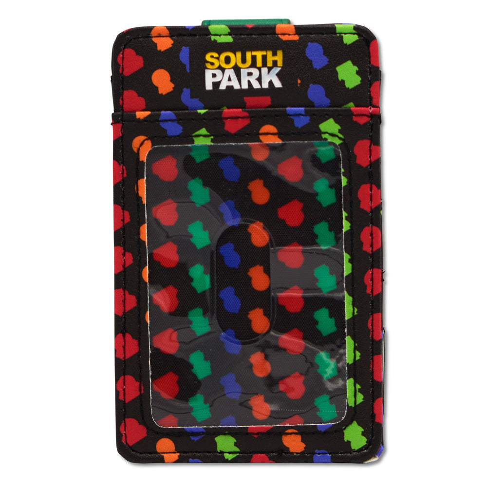South Park Wallet, Character Wallet ID Card Holder, South Park Boys Group Pose Multi Color, Vegan Leather Mini ID Wallets South Park