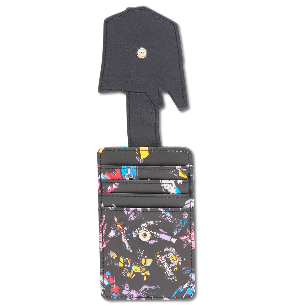 Transformers Wallet, Character Wallet ID Card Holder, Transformers Autobot Decepticon Split Icon, Vegan Leather Mini ID Wallets Transformers