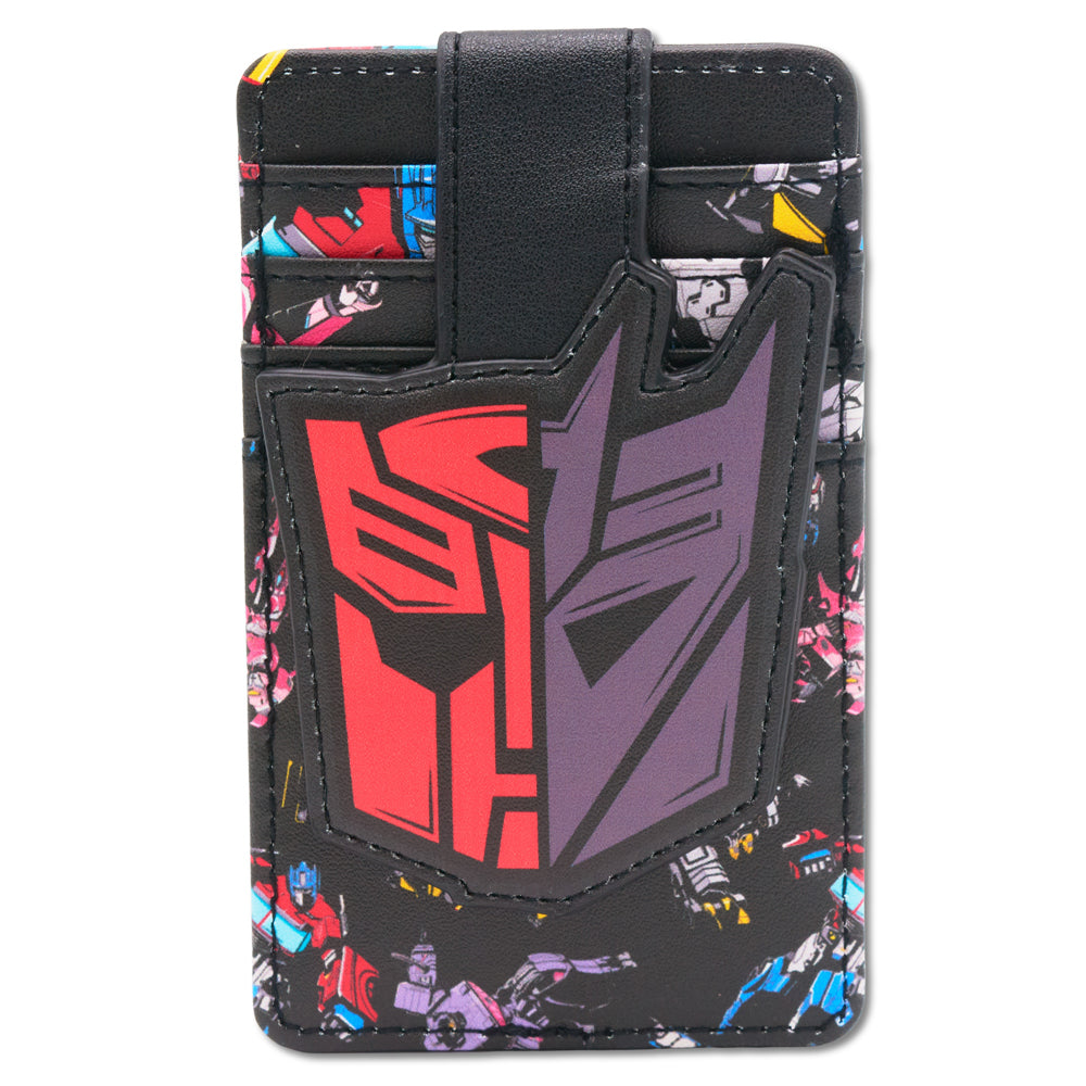 Transformers Wallet, Character Wallet ID Card Holder, Transformers Autobot Decepticon Split Icon, Vegan Leather Mini ID Wallets Transformers