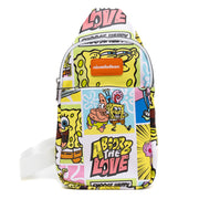Nickelodeon Vegan Leather Crossbody Sling Bag, SpongeBob SquarePants and Friends Character Blocks, 7" x 14" Crossbody Bags Nickelodeon   