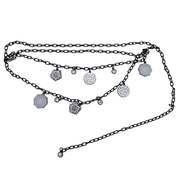 Metal Chain Belt - Black Chain with Supernatural Television Series Charms Metal Chain Belts Supernatural   