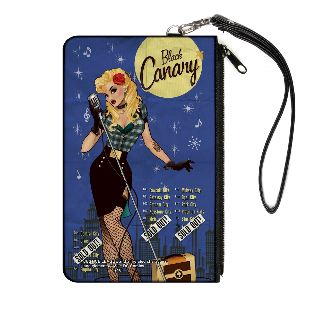 Canvas Zipper Wallet - LARGE - BLACK CANARY Bombshell Variant Cover SOLD OUT Poster/Skyline Canvas Zipper Wallets DC Comics   