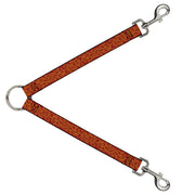 Dog Leash Splitter - Holiday Trim Swirls Red/Gold Dog Leash Splitters Buckle-Down   
