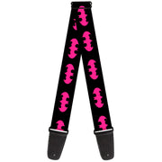 Guitar Strap - Batman Signal Black/Fuchsia Guitar Straps DC Comics   