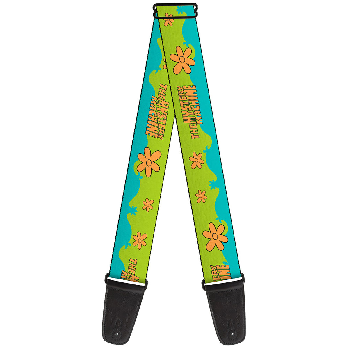 Guitar Strap - Scooby Doo THE MYSTERY MACHINE Paint Job Green/Aqua/Orange Guitar Straps Scooby Doo   