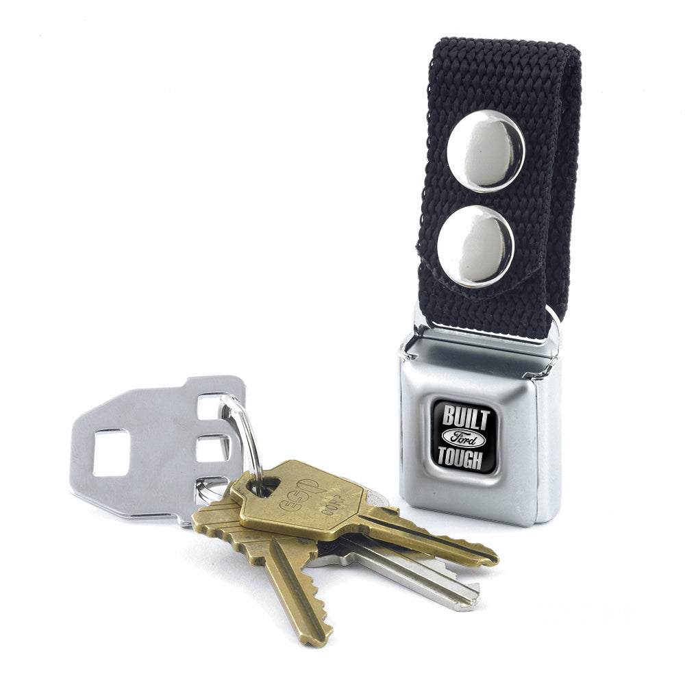 Keychain - Built Ford Tough - Black Keychains Ford   