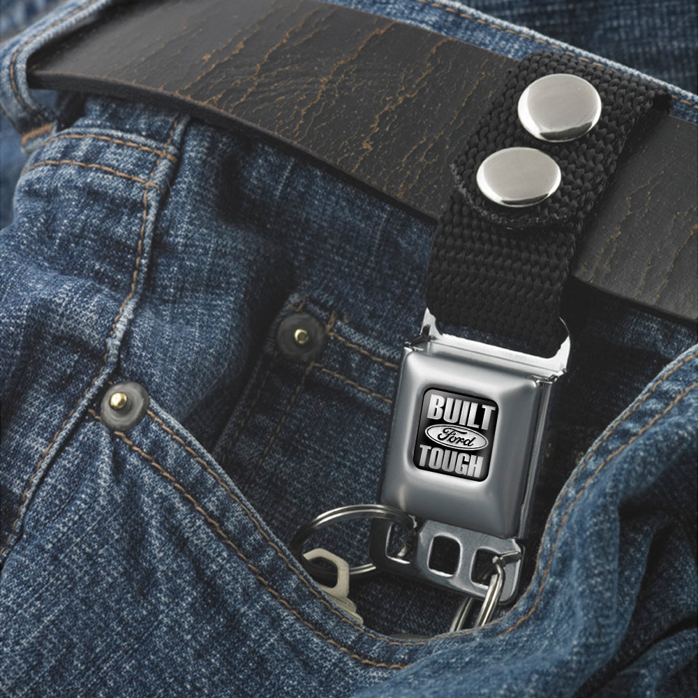 Keychain - Built Ford Tough - Black Keychains Ford   