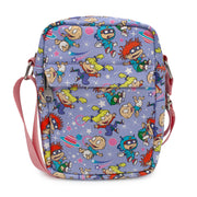 Women's Crossbody Wallet - Rugrats Characters and Icons Collage Lavender Crossbody Bags Nickelodeon   