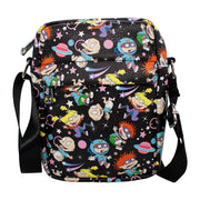 Women's Crossbody Wallet - Rugrats Characters and Icons Collage Black Crossbody Bags Nickelodeon   