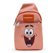 Nickelodeon Bag, Sling, SpongeBob Patrick Star Close Up, Salmon Orange, Bounding, Vegan Leather Crossbody Bags Nickelodeon   