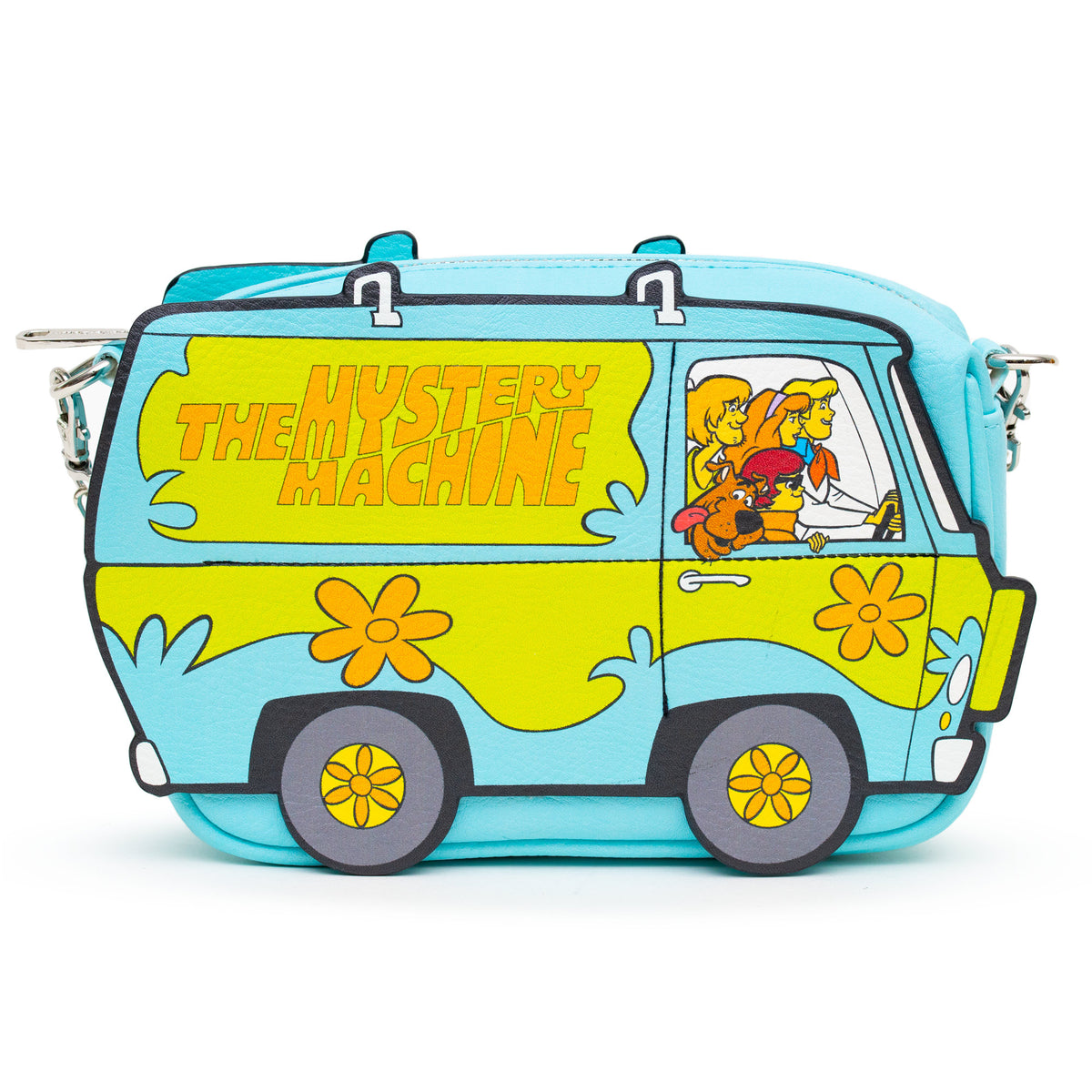 Scooby Doo Bag, Cross Body, Scooby Doo and Friends in Mystery Machine, Blue, Vegan Leather Crossbody Bags Hanna Barbera