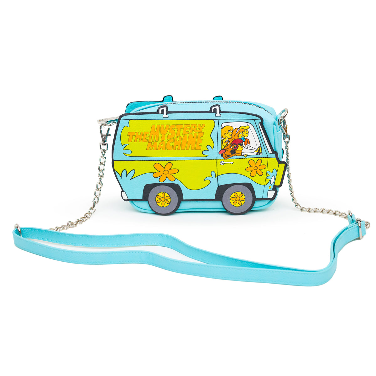 Scooby Doo Bag, Cross Body, Scooby Doo and Friends in Mystery Machine, Blue, Vegan Leather Crossbody Bags Hanna Barbera