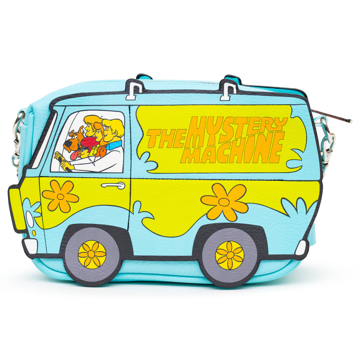 Scooby Doo Bag, Cross Body, Scooby Doo and Friends in Mystery Machine, Blue, Vegan Leather Crossbody Bags Hanna Barbera