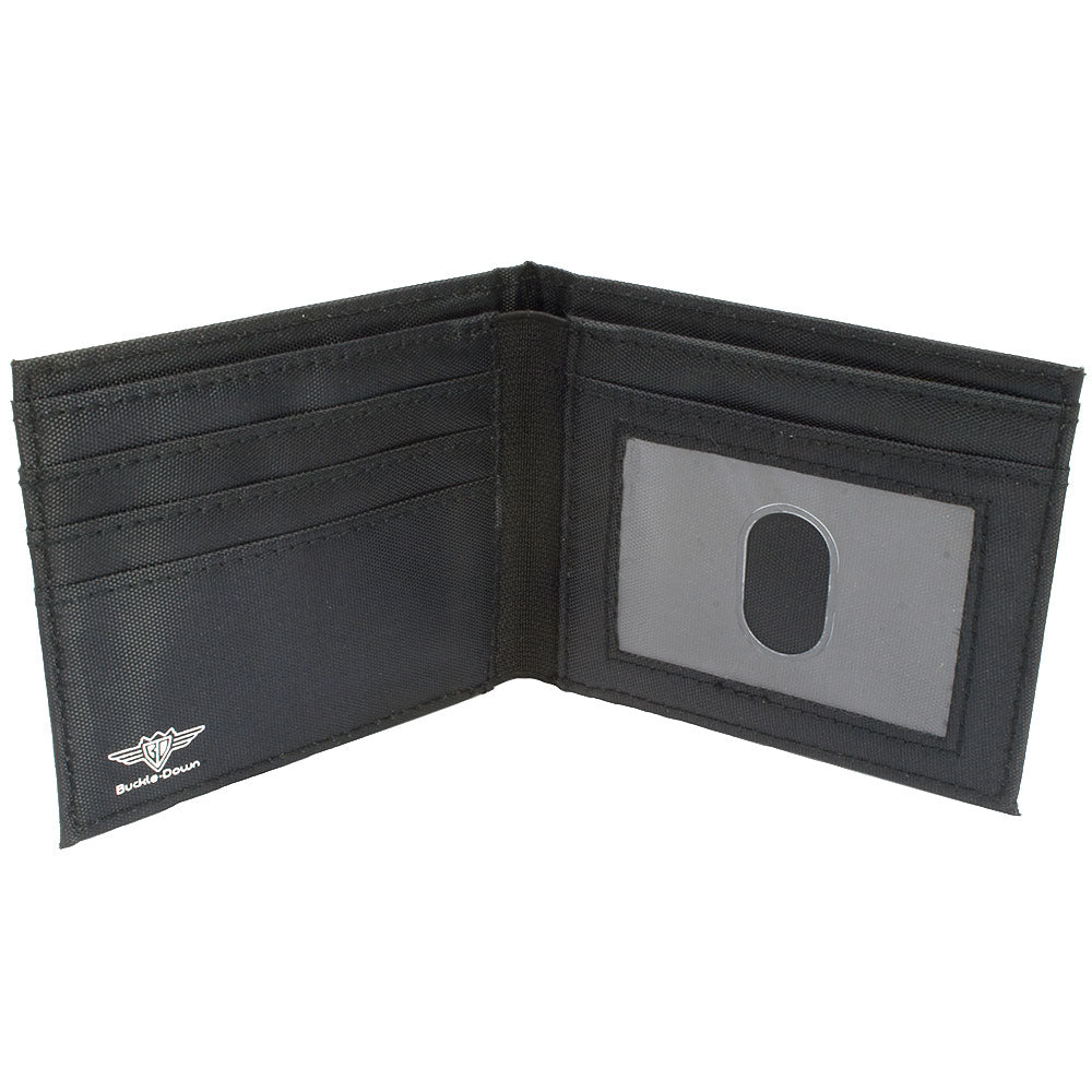 Canvas Bi-Fold Wallet - Dodge Hellcat Logo + SRT Burgundy Yellow Canvas Bi-Fold Wallets Dodge   