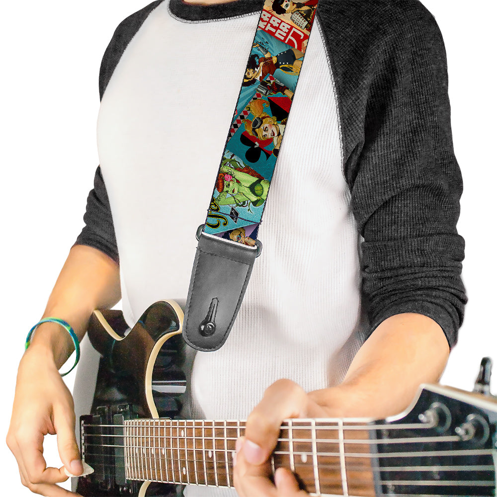 Guitar Strap - 8-DC Bombshell Comic Book Covers Stacked Guitar Straps DC Comics   