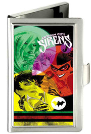 Business Card Holder - SMALL - GOTHAM CITY SIRENS Issue #14 Cover FCG Black Multi Color Business Card Holders DC Comics   