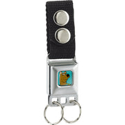 Keychain - Scooby Doo Face Full Color Turquoise Glow Keychains Scooby Doo   