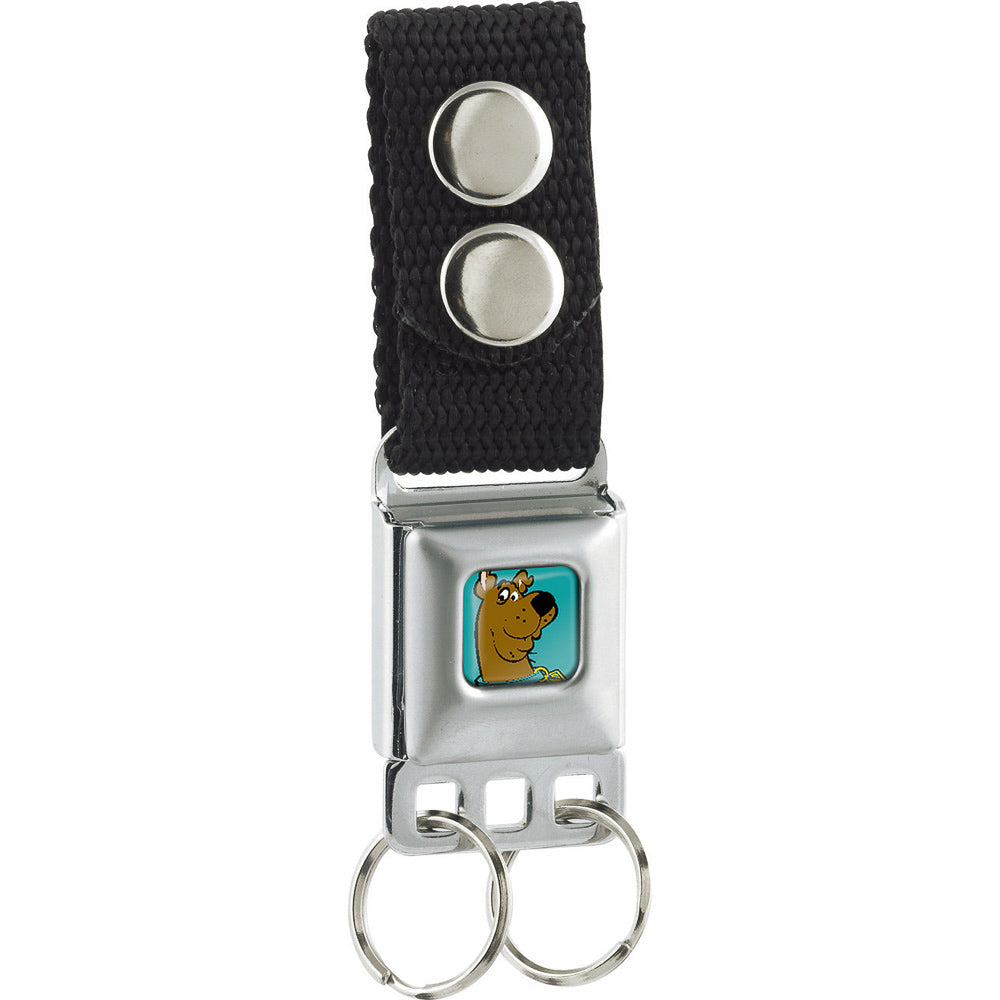 Keychain - Scooby Doo Face Full Color Turquoise Glow Keychains Scooby Doo   